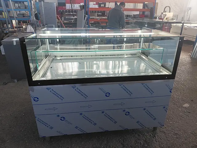 Production: Refrigerated display case with LED lighting