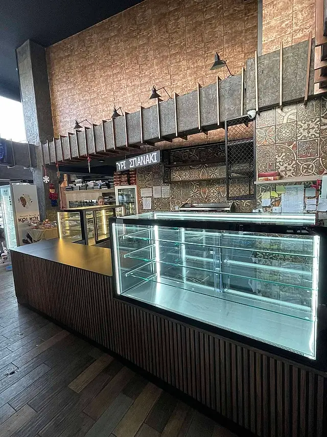 Bakery: Refrigerated savory pastry display case