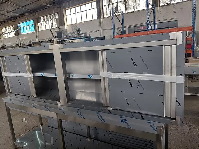 Production: Wall mounted stainless steel cabinets